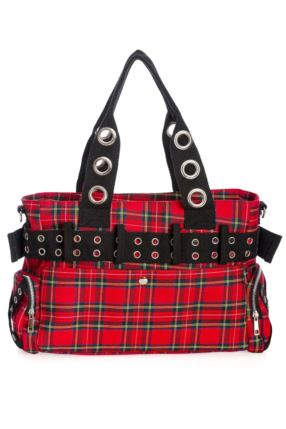 Banned Camdyn Tartan Grunge Punk Shoulder Bag