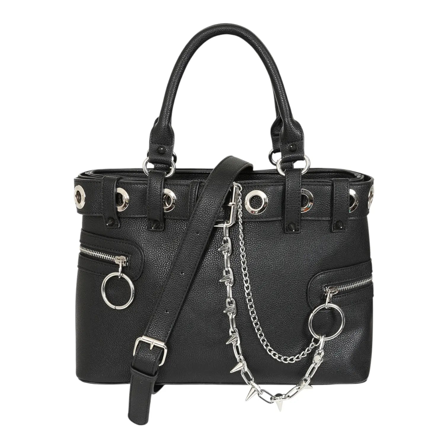 Banned Chain Reaction Bag Gothic Buckle Chain O-rings Handbag