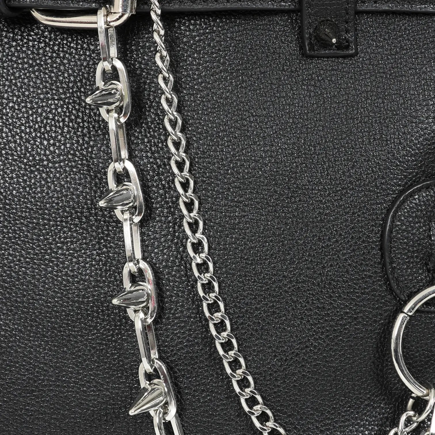 Banned Chain Reaction Bag Gothic Buckle Chain O-rings Handbag
