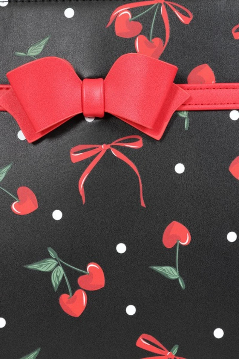 Banned Cherries And Bows Handbag Retro 50s Vintage Style Bag