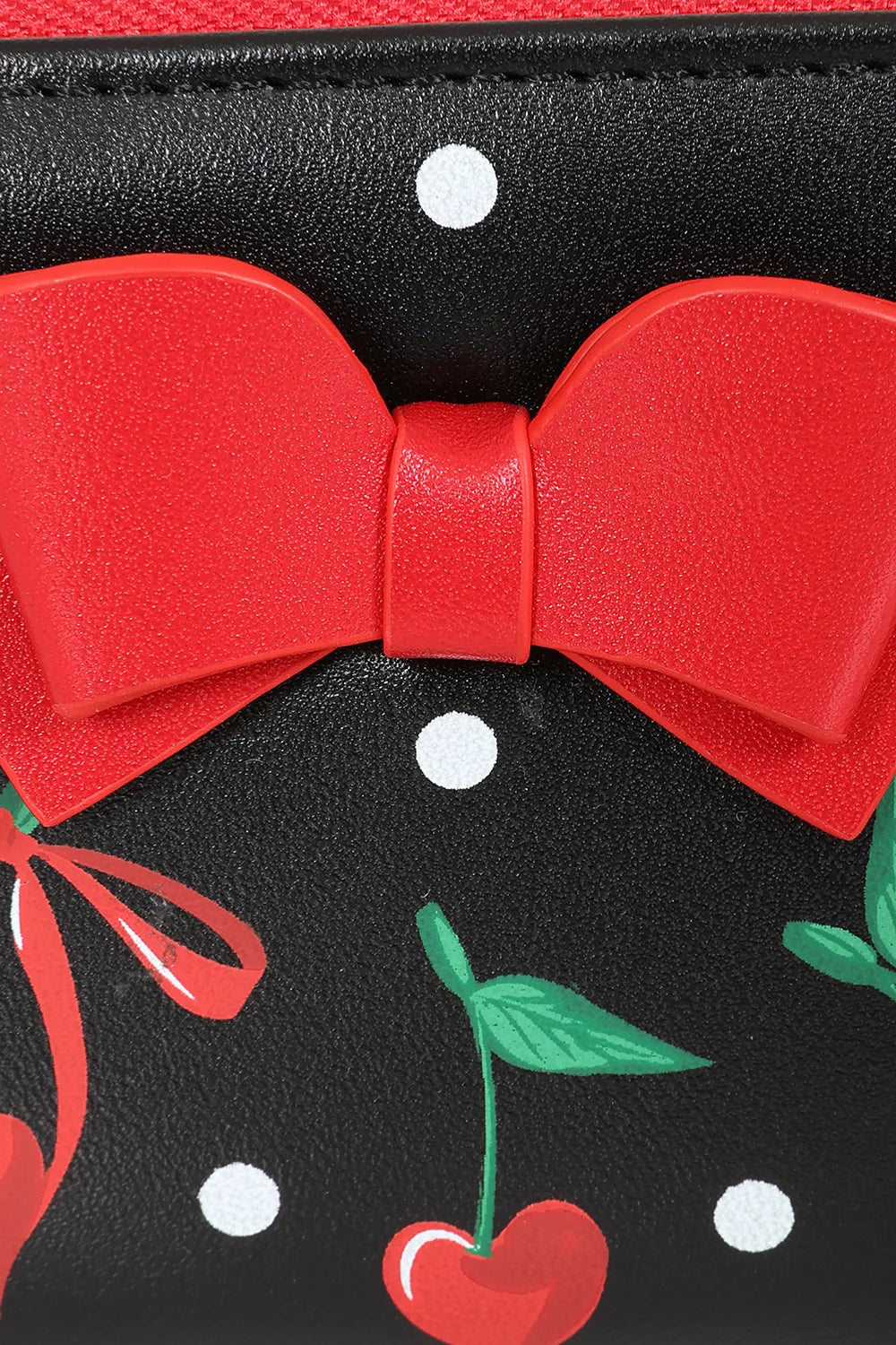 Banned Cherries and Bows Purse Retro Rockabilly Bow Wallet
