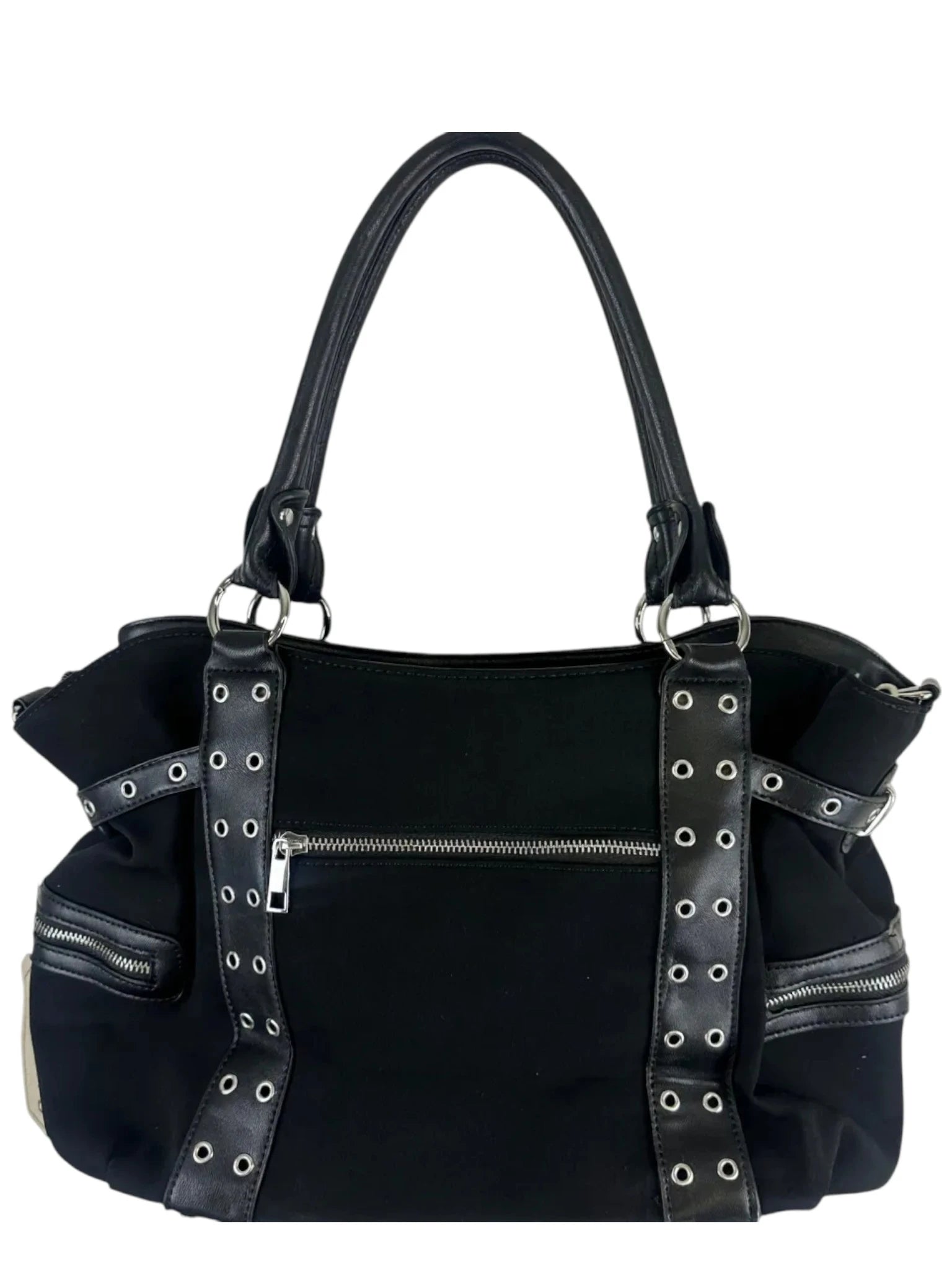 Banned Rise Up Black Punk Handcuff Bag – Gothic Shoulder Tote
