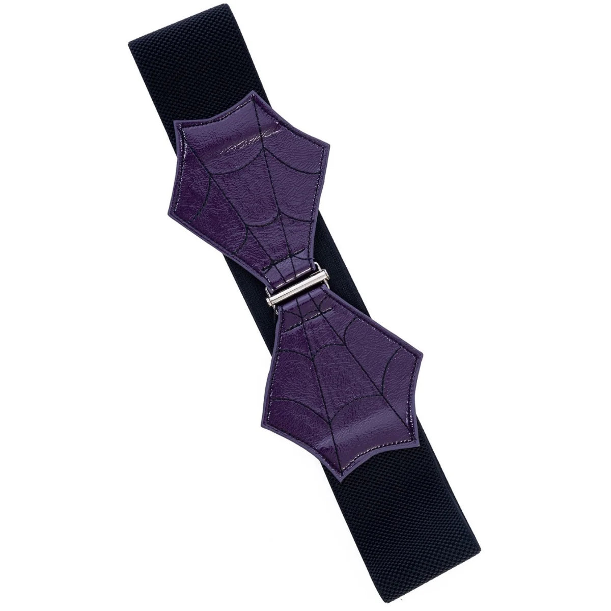 Banned Tabitha Spider Web Bat Wing Elasticated Wide Belt