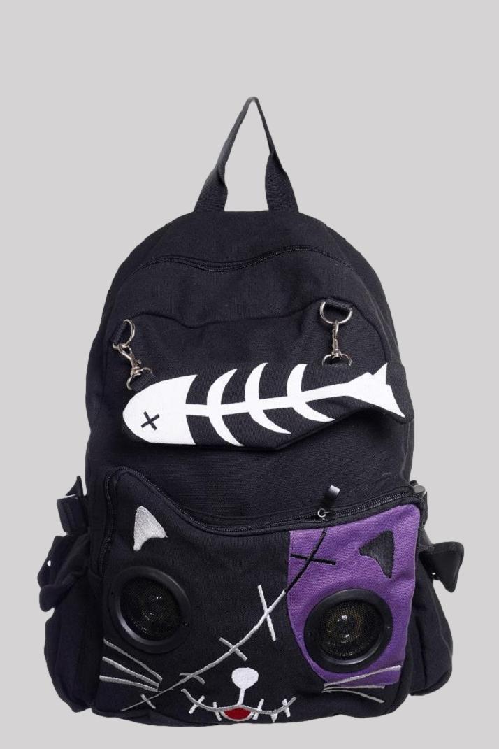 Banned Kitty Fish Bone Speaker Backpack