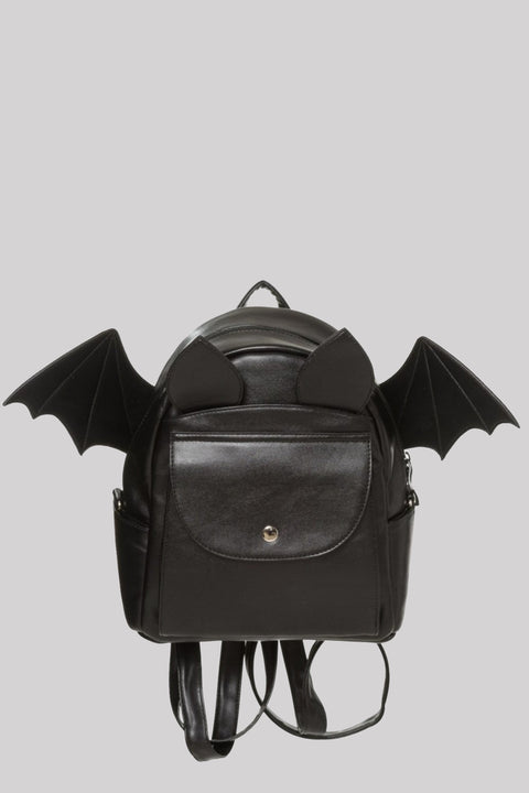 Banned Waverley Bat Wing Backpack – Cute Gothic Bat Backpack with Deta
