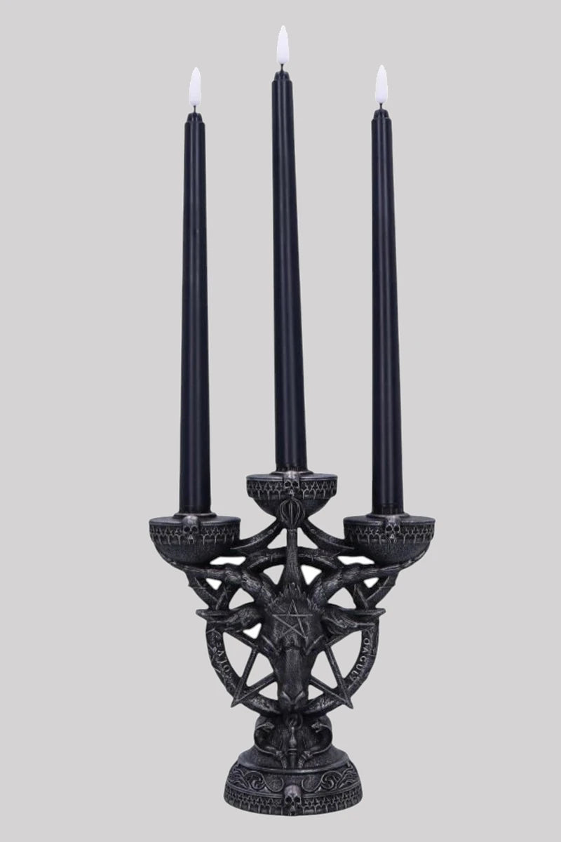 Nemesis Now Baphomet's Radiance Candelabra with LED Candles