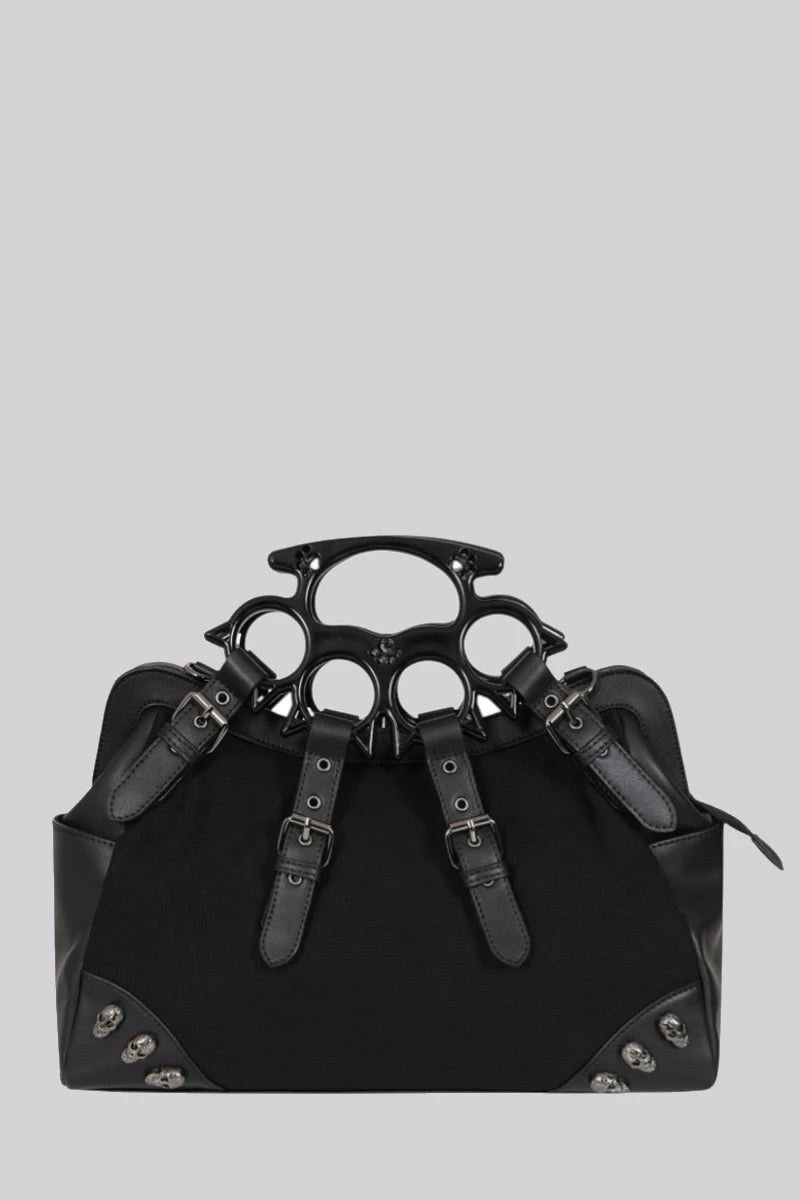 Banned Iron Halo Bag Black Gothic Top Handle Shoulder Handbag