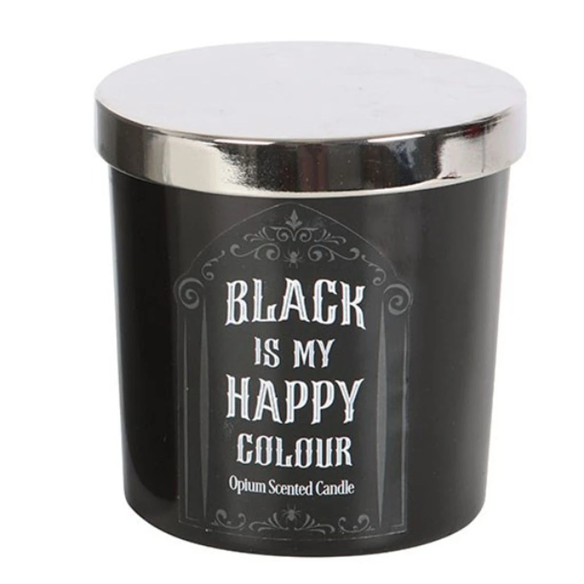 Black Is My Happy Colour Scented Candle - Gothic Home Decor