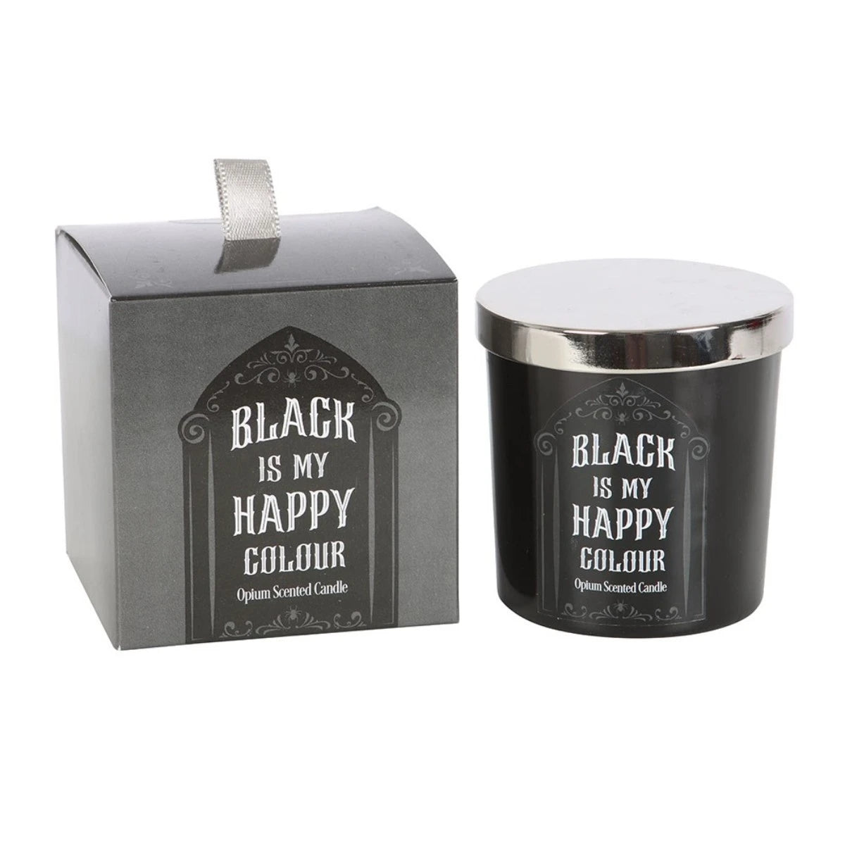 Black Is My Happy Colour Scented Candle - Gothic Home Decor