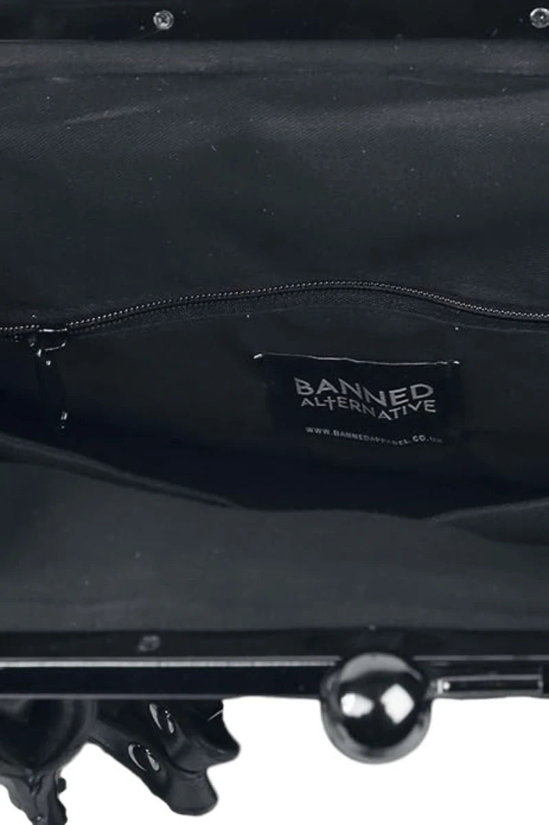 Banned Restrict Handbag Black Pentagram Gothic Occult Purse