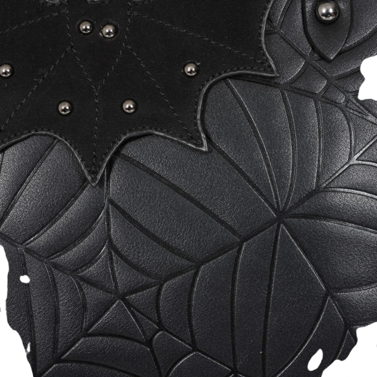 Banned Widow's Veil Tote Bag Gothic Spiderweb Embossed bag