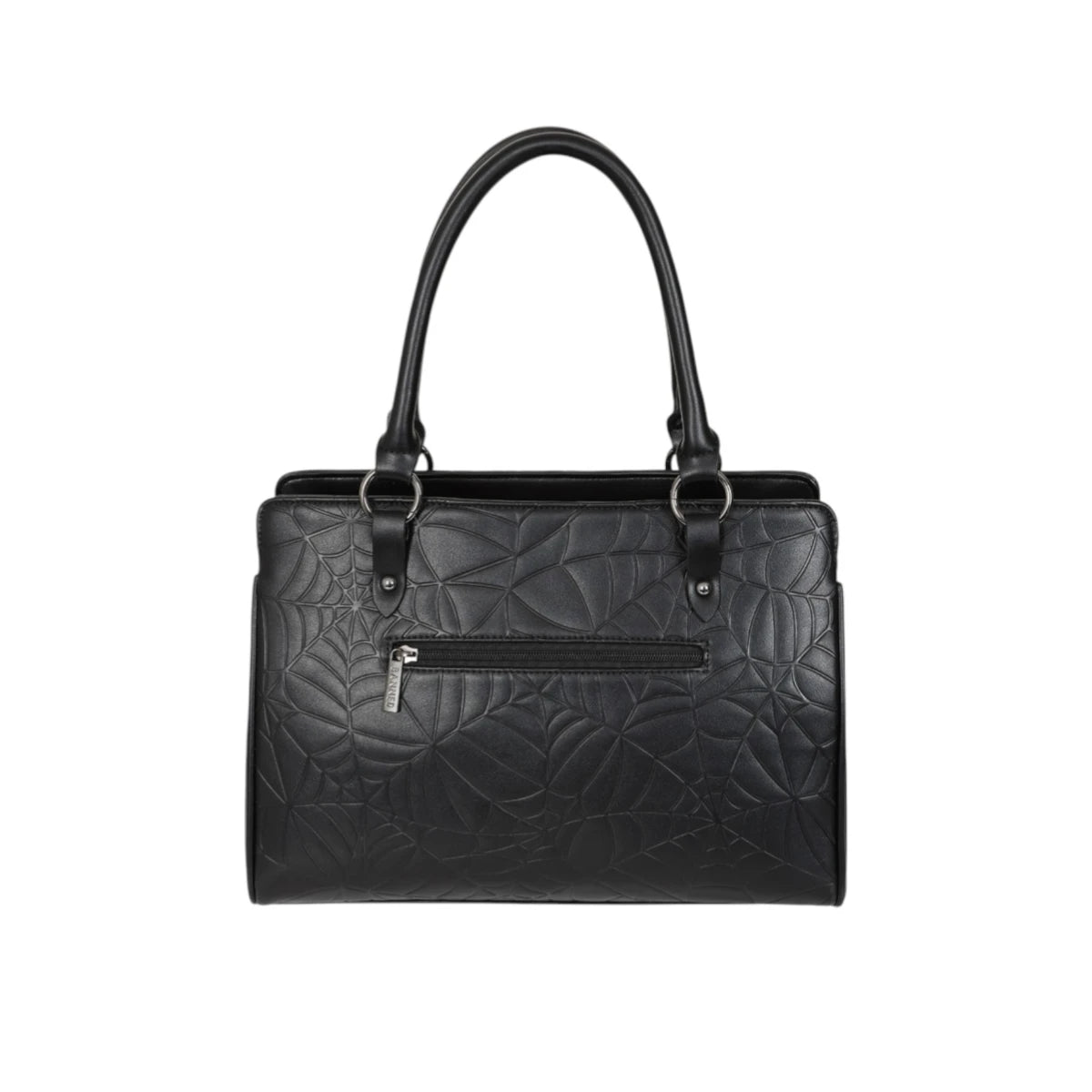 Banned Widow's Veil Tote Bag Gothic Spiderweb Embossed bag
