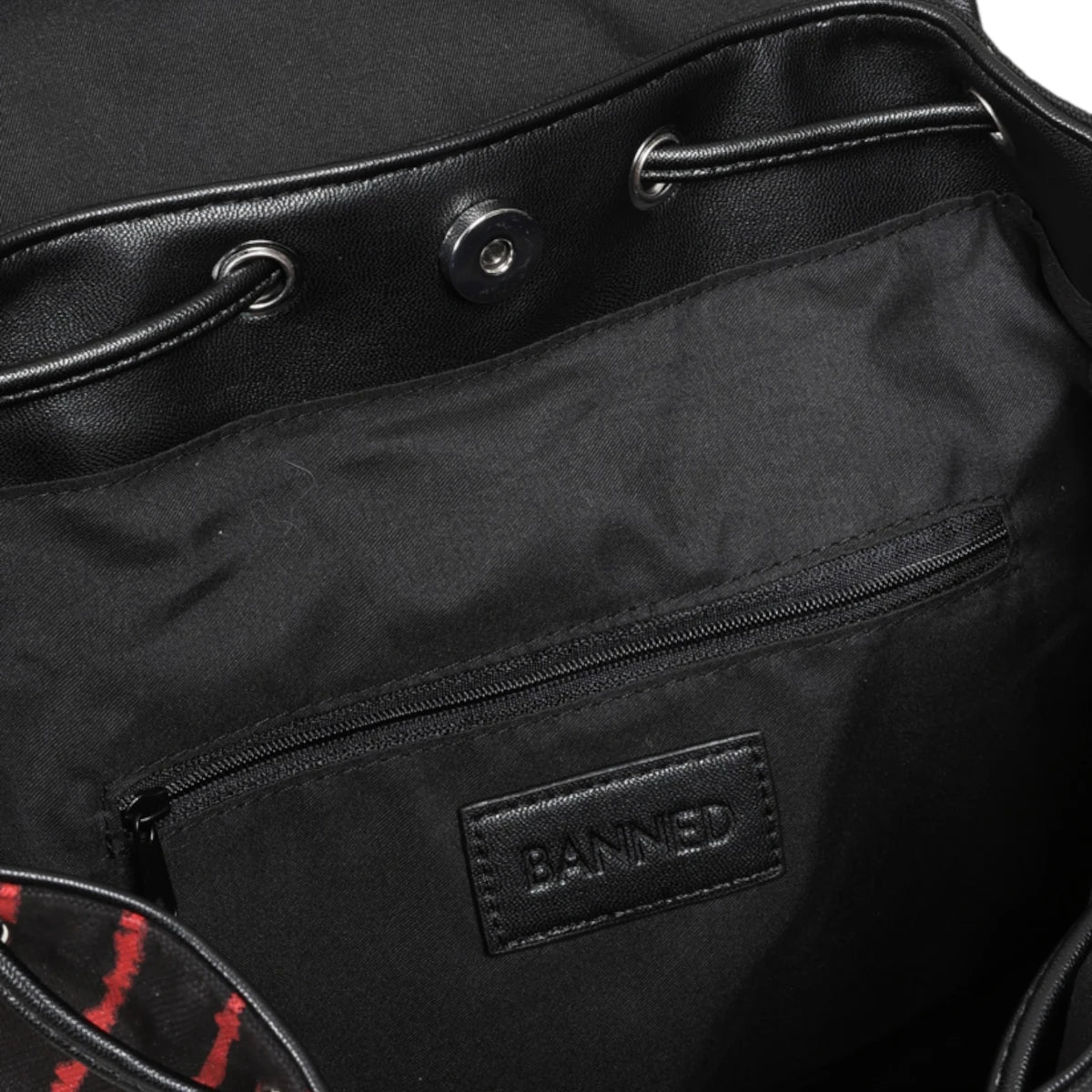 Banned Bloodline Pentagram Backpack Pinstripe Gothic Bag