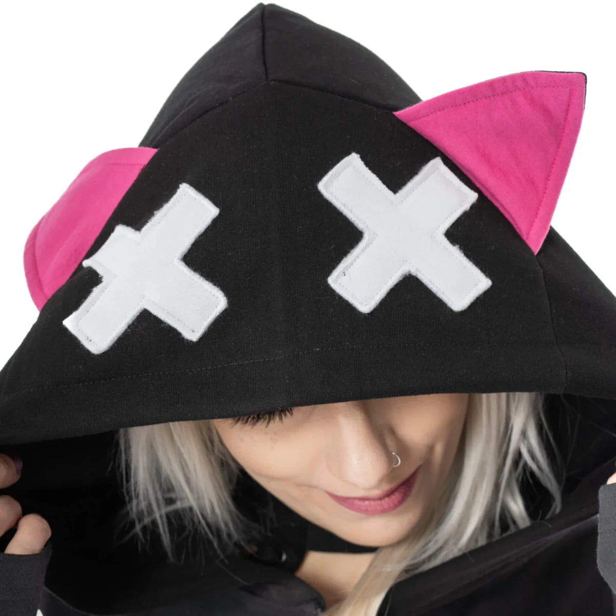 Cupcake Cult Kitty Mayhem Zipped Hoodie - Gothic Anime Style