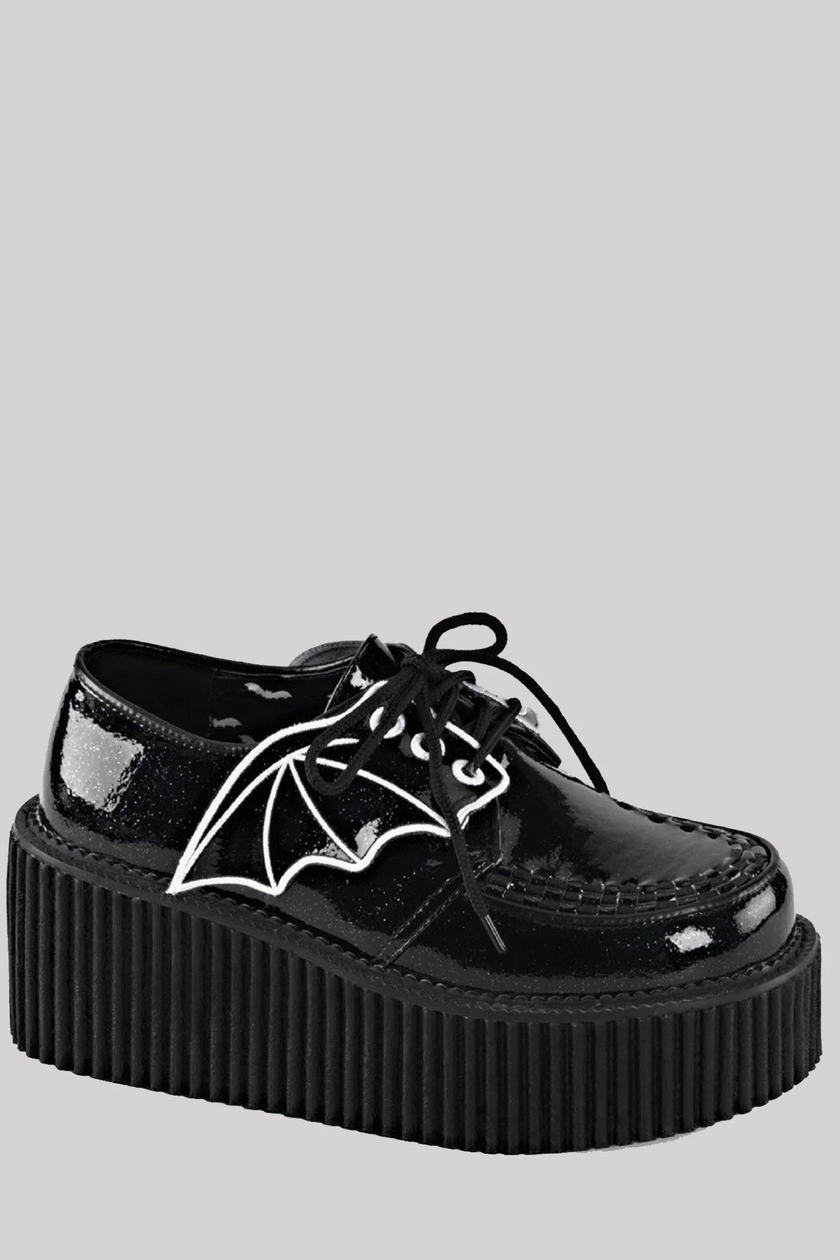 Demonia Creeper 205 Glitter Vinyl Bat Wings Platform Shoes