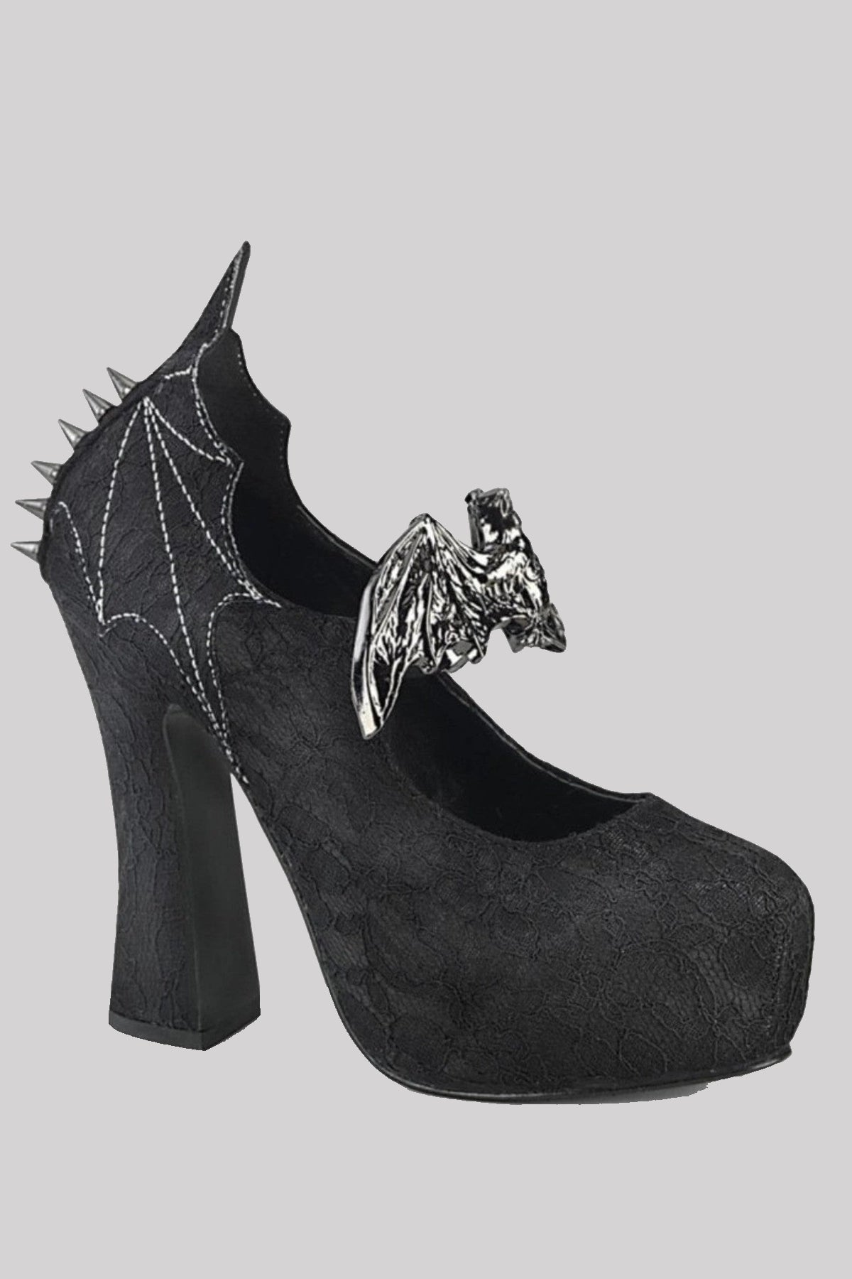 Demonia Demon 18 Mary Jane Lace Bat Wing Pump Platform Shoes