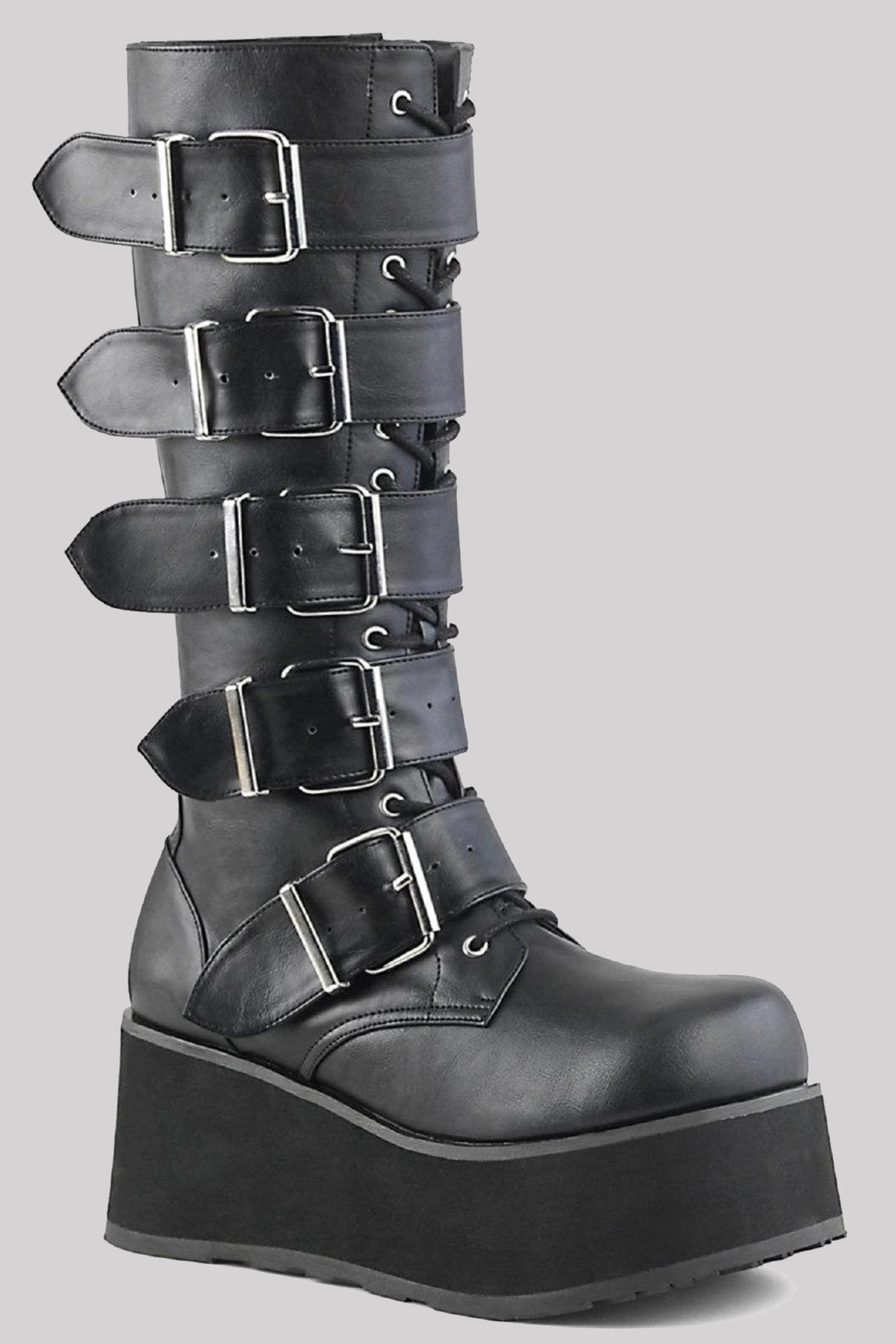 Demonia Trashville 518 Platform Gothic Punk Knee High Boots
