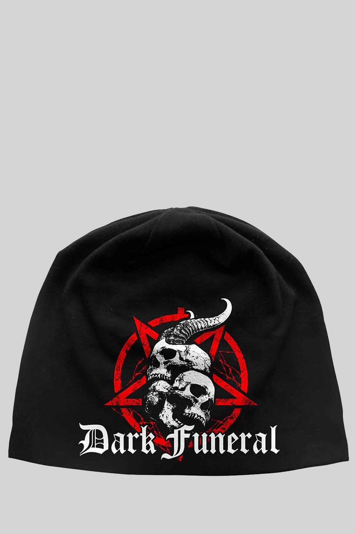 Dark Funeral Unisex Beanie Hat: Skulls & Pentagram Official Band Merch