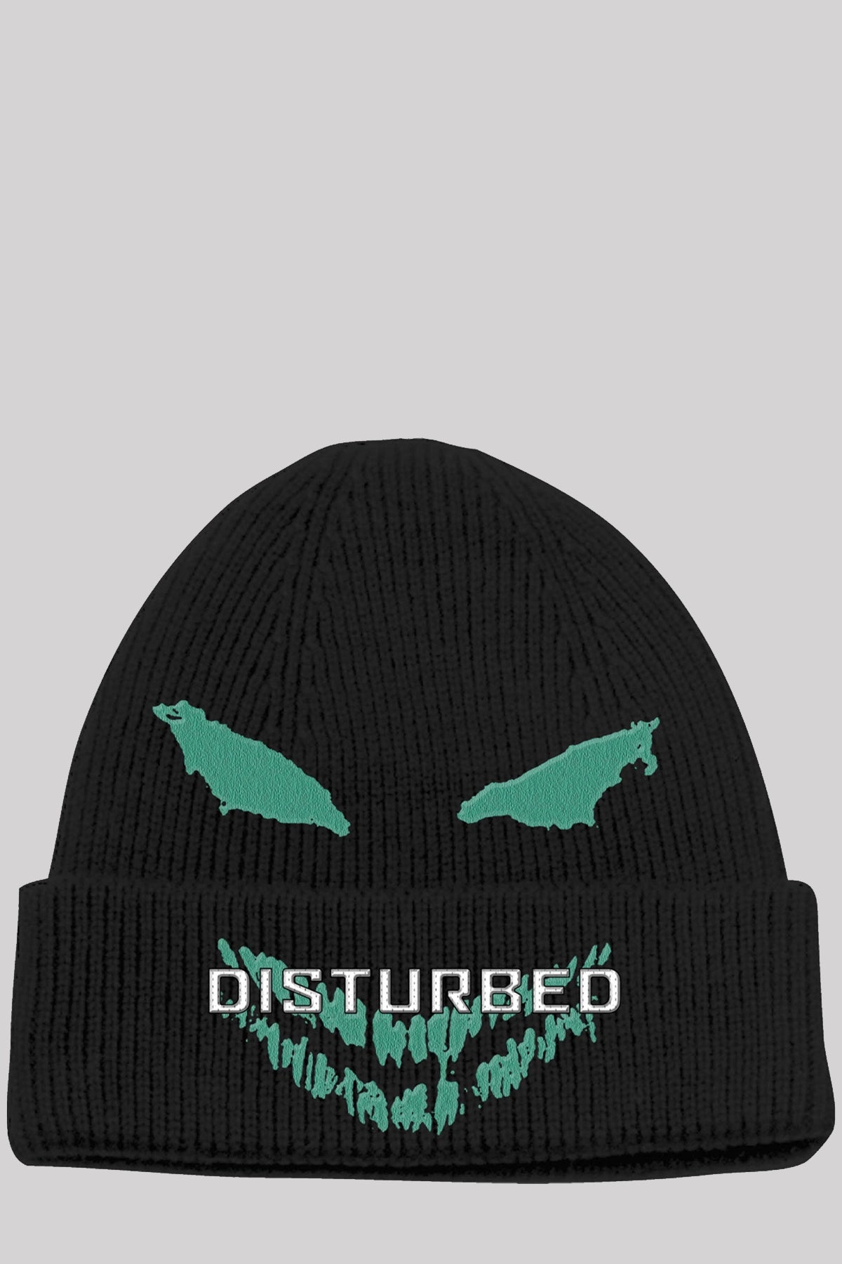 Disturbed Unisex Beanie Hat: Green Face Official Band Merch