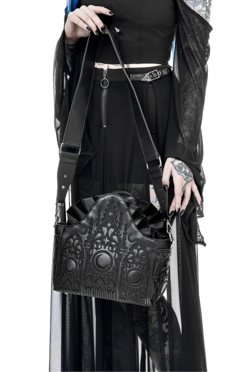 Restyle Dark Altar Shoulder Bag Gothic Black Vegan Handbag