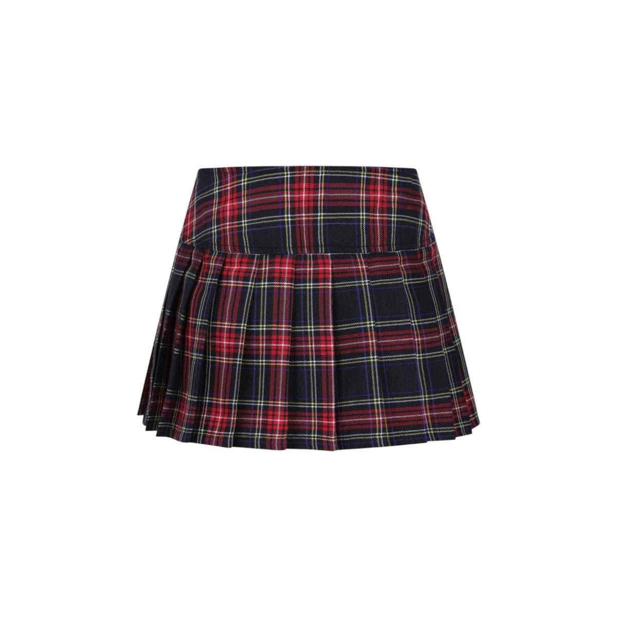 Banned Darkdoll Mini Skirt Pleated Tartan Buckle Gothic Wrap