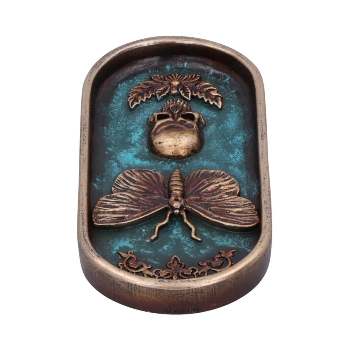 Nemesis Now Incense Holder Death's Head Moth Skull Bronze Tray