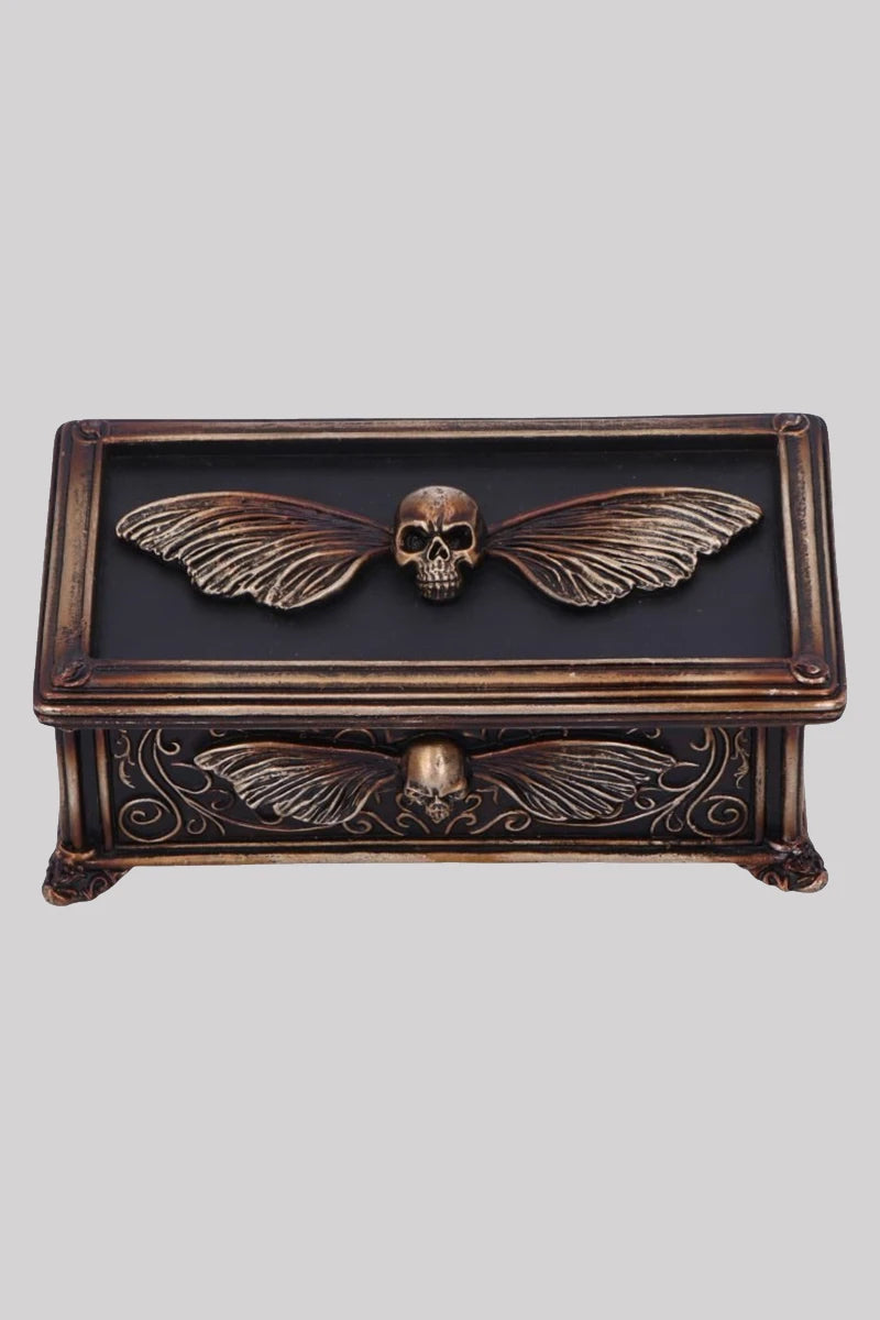 Nemesis Now Treasure Box Death's Head Skull Moth Trinket