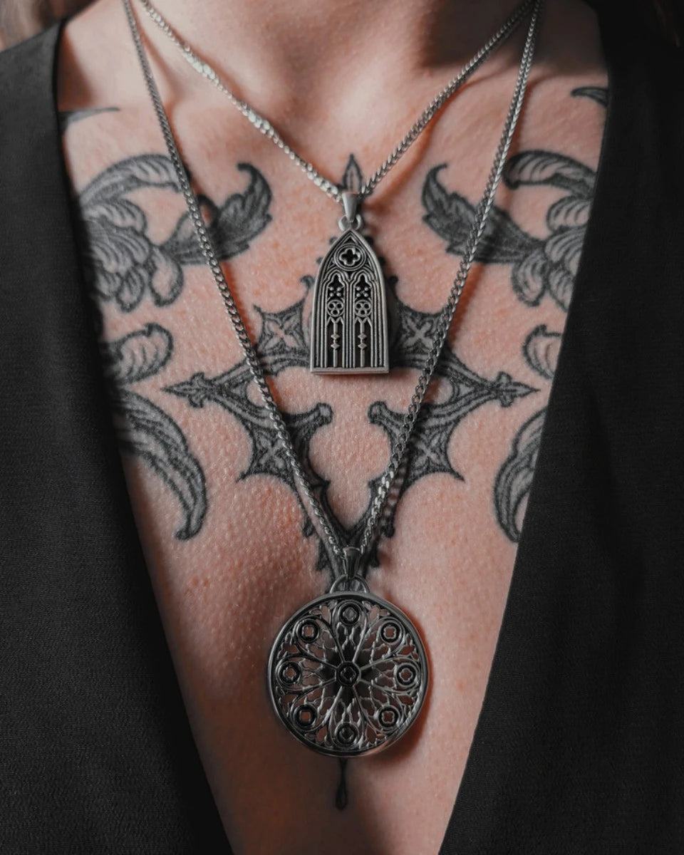 Restyle Enchanted Ruins Necklace – Silver Cathedral Pendant