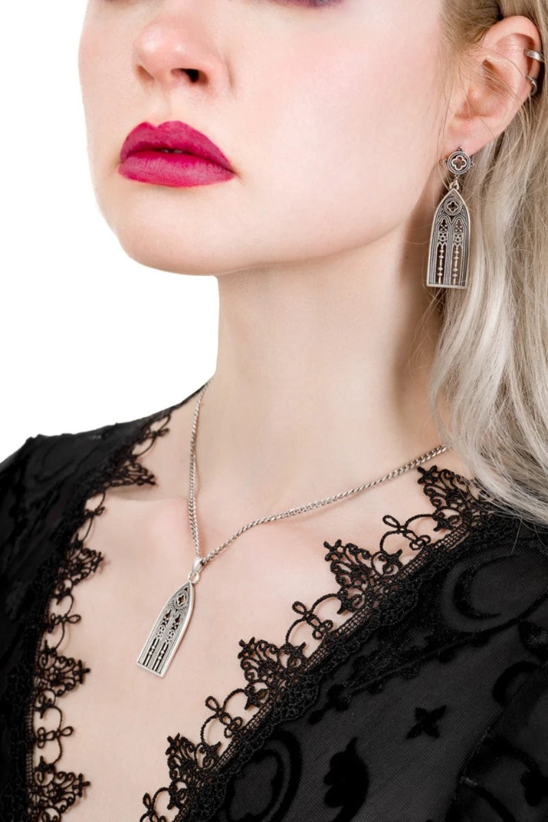 Restyle Enchanted Ruins Necklace – Silver Cathedral Pendant