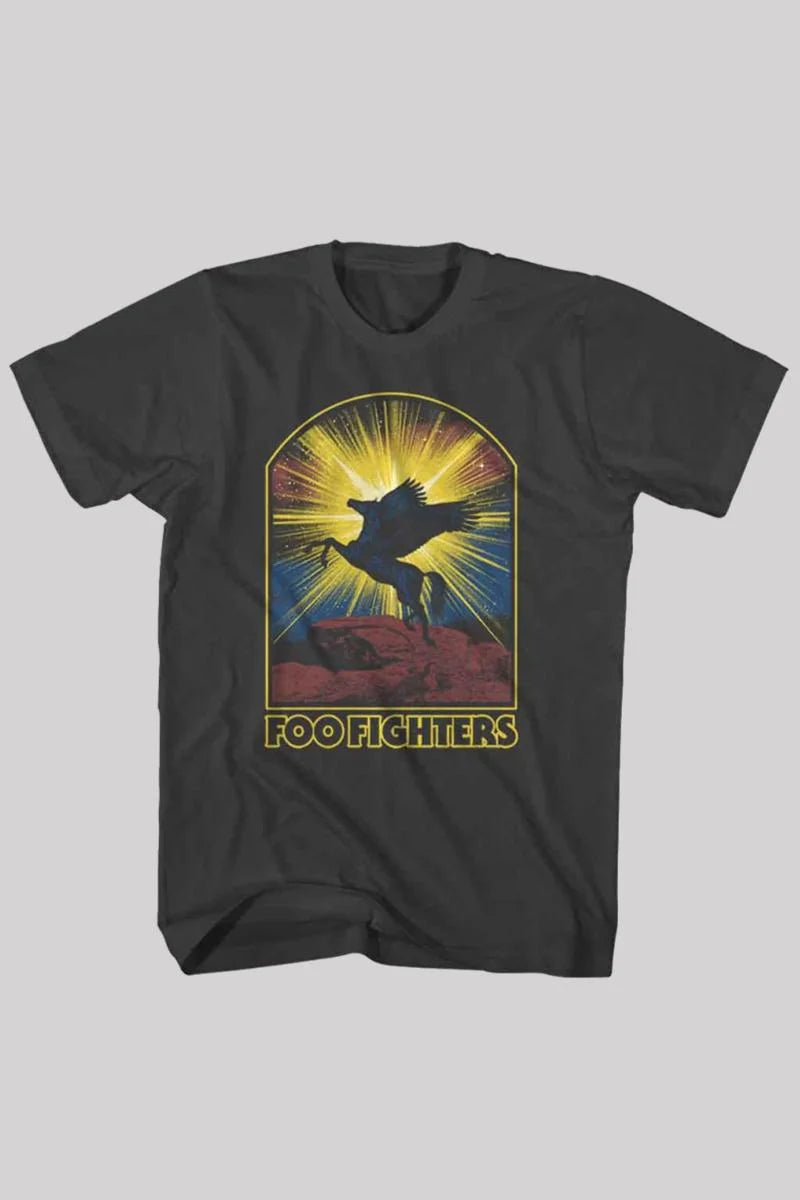 Foo Fighters Unisex T Shirt Pegasus Logo Graphic Retro Tee