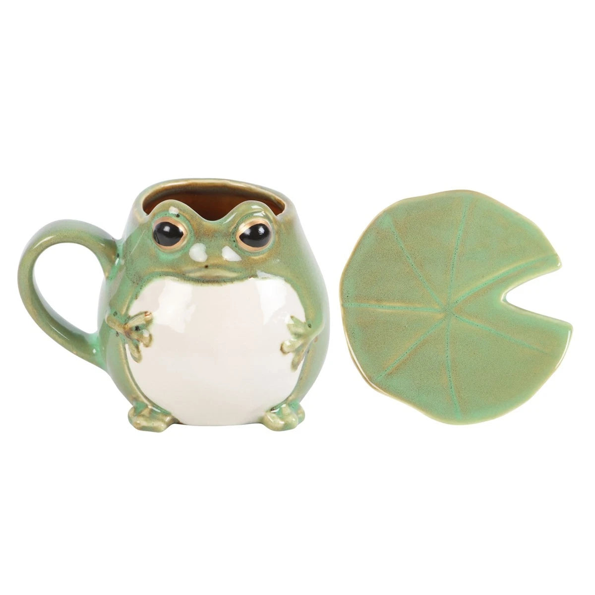 Frog Rox Frog Shaped Mug and Lily Pad Saucer – Ceramic Coffee Cup | Ro Rox