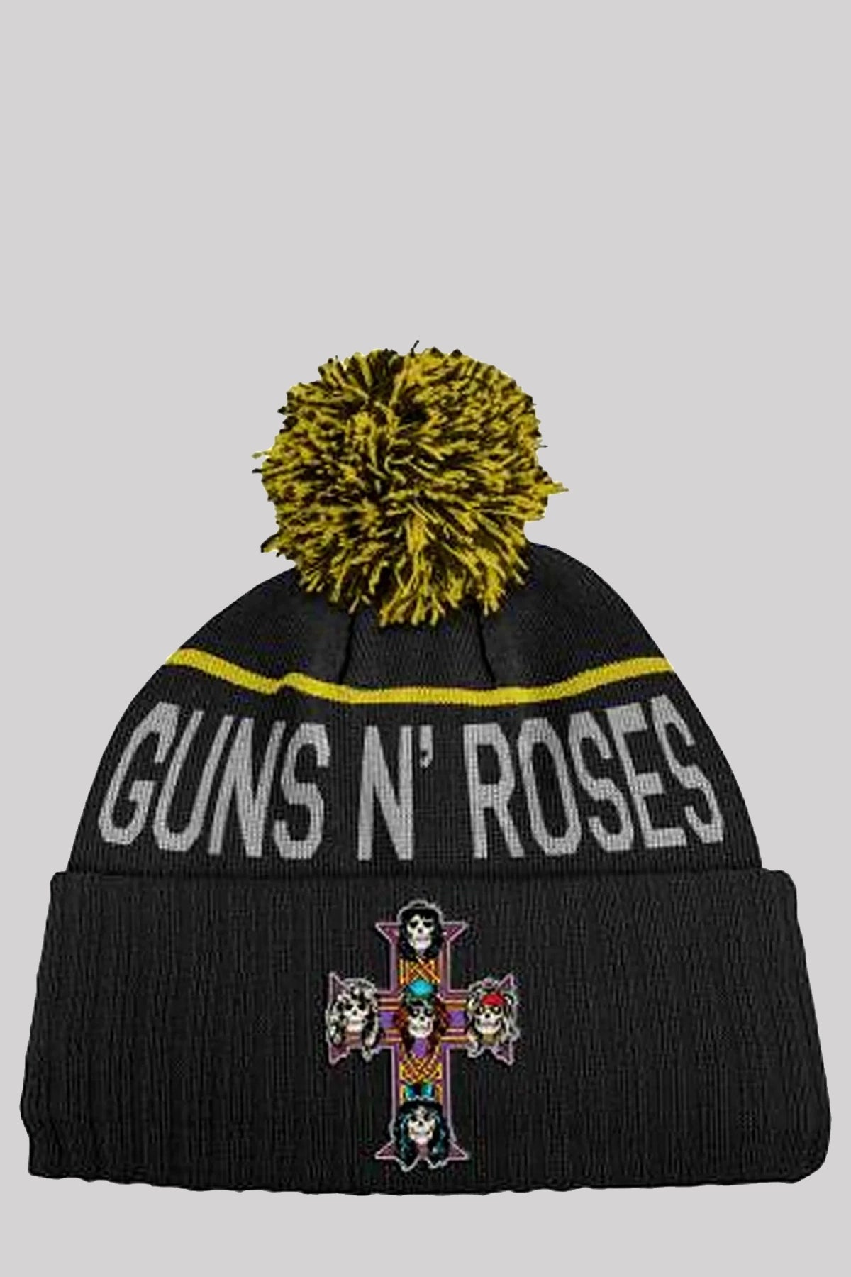 Guns N' Roses Unisex Bobble Beanie Hat: Cross Official Merch