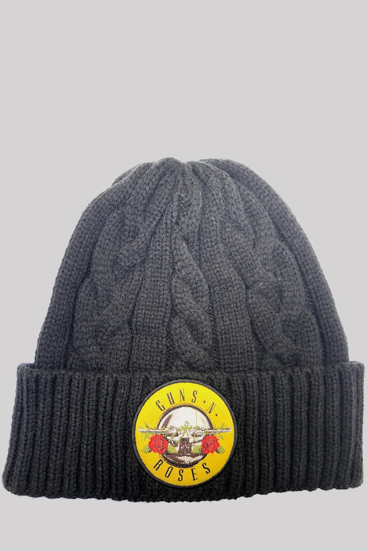 Guns N' Roses Unisex Beanie Hat: Circle Logo (Cable Knit)