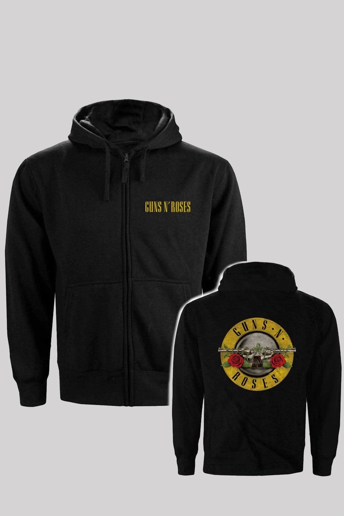 Guns N Roses Unisex Classic Logo Zipped Hoodie