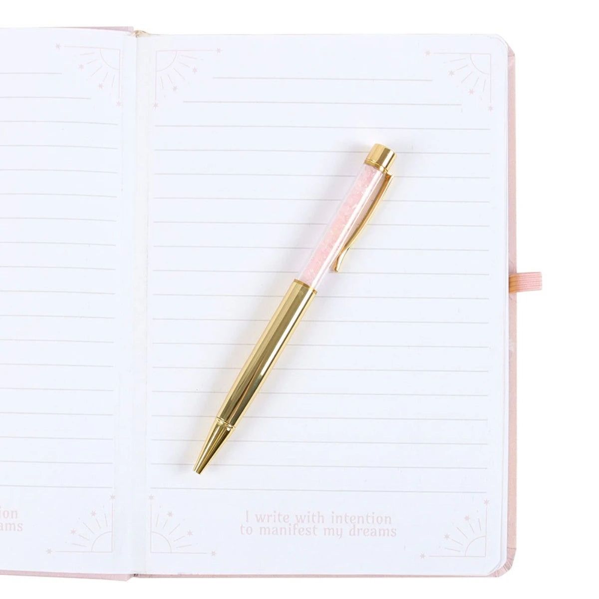 Goddess Energy Manifestation Journal - Rose Quartz Pen