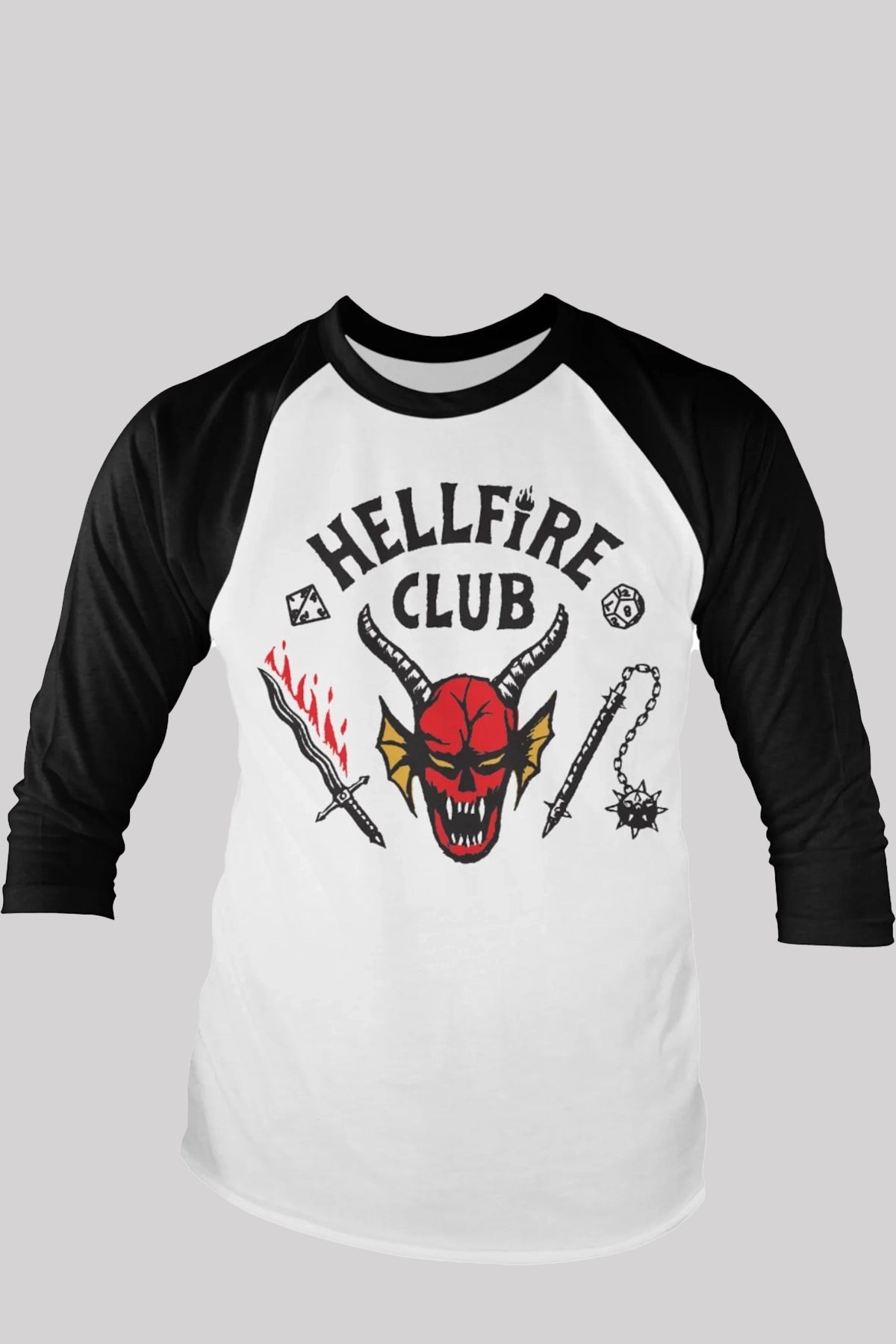 Stranger Things Hellfire Club Baseball Raglan Top