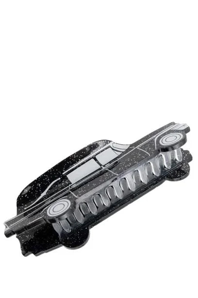 Kreepsville 666 Hearse Claw Clip Black Glitter Gothic Hair