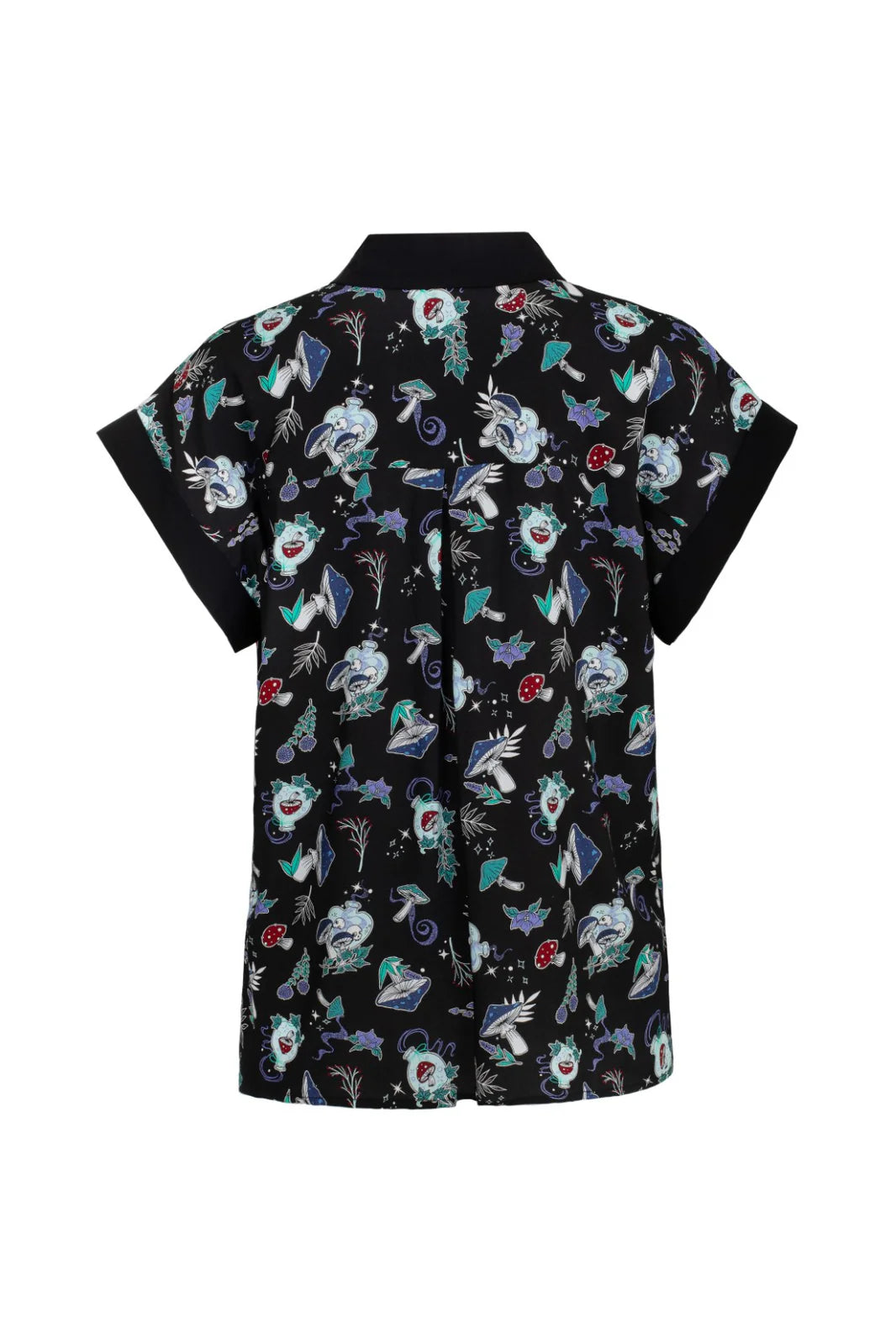 Hell Bunny Amanita Shirt - Psychedelic Mushroom Print