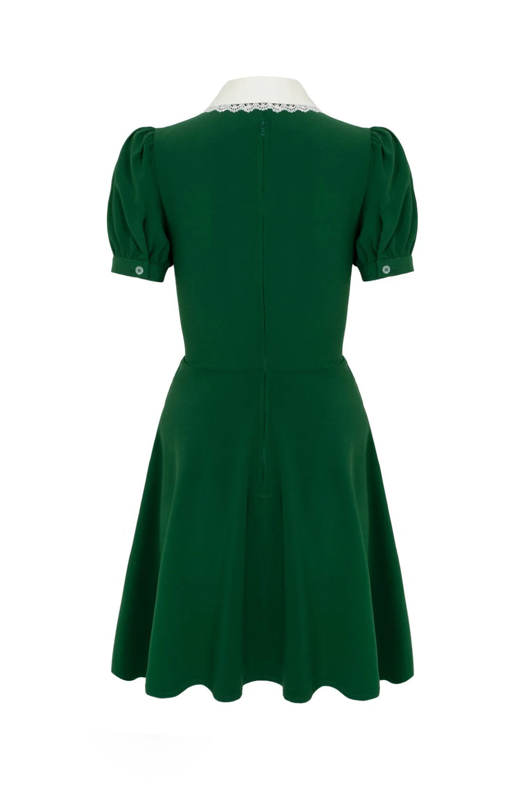 Hell Bunny Basil Mini Dress - Green, Fox Embroidered Collar