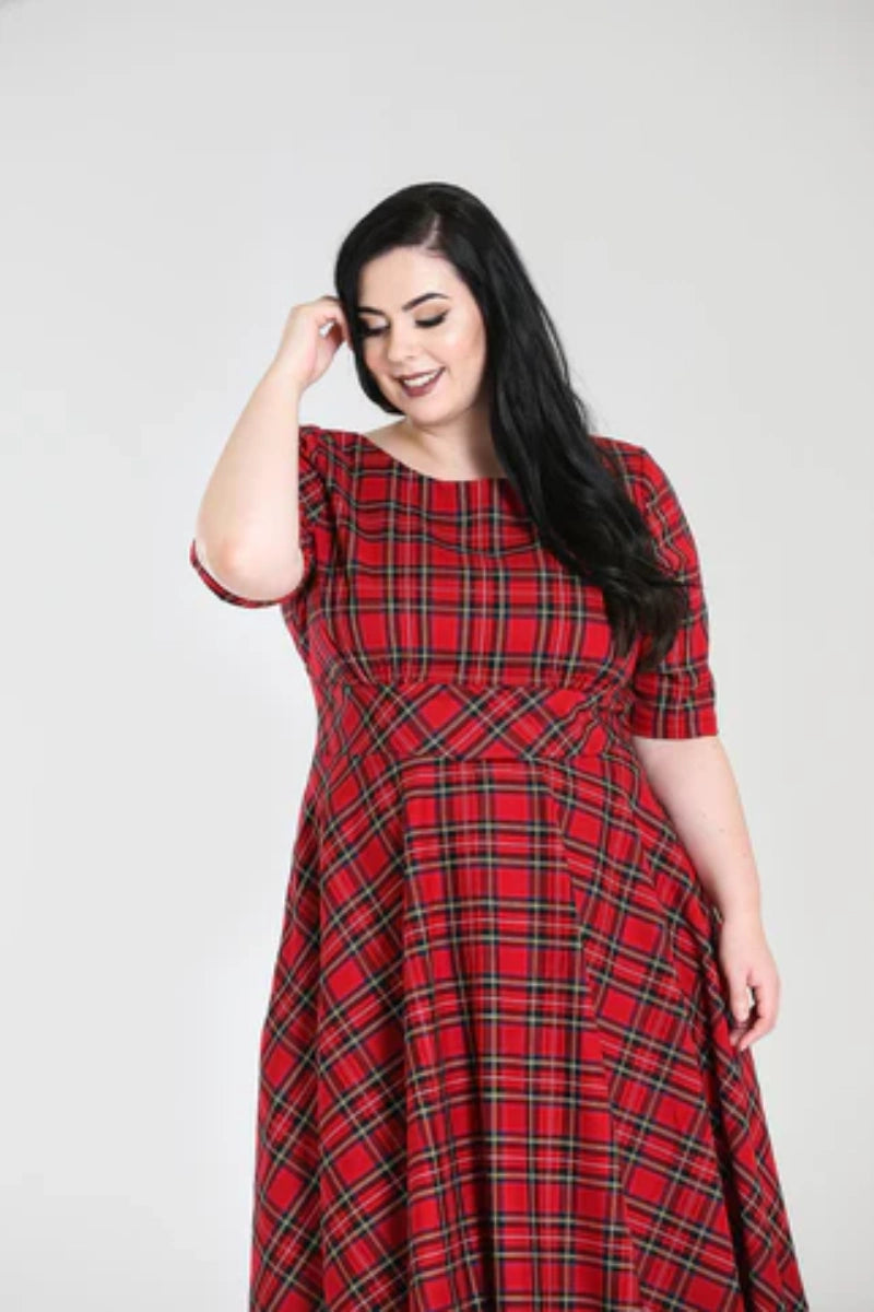 Hell Bunny Irvine Tartan 50's Dress – Retro Christmas Style