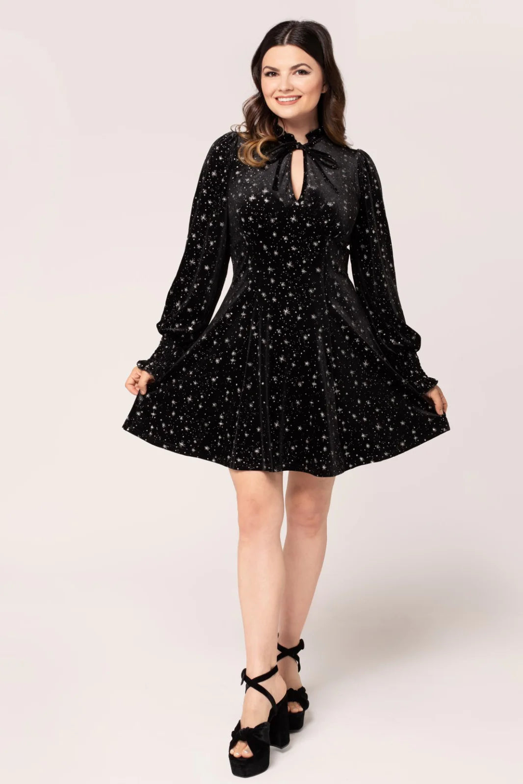 knee length dresses for ladies Natalie Mini Dress – Hell Bunny main image 0