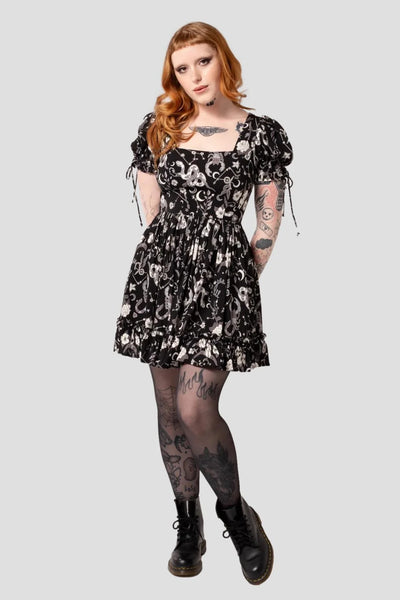 Hell Bunny Star Sign Goth Dress Dark Gothic Charm Ro Rox