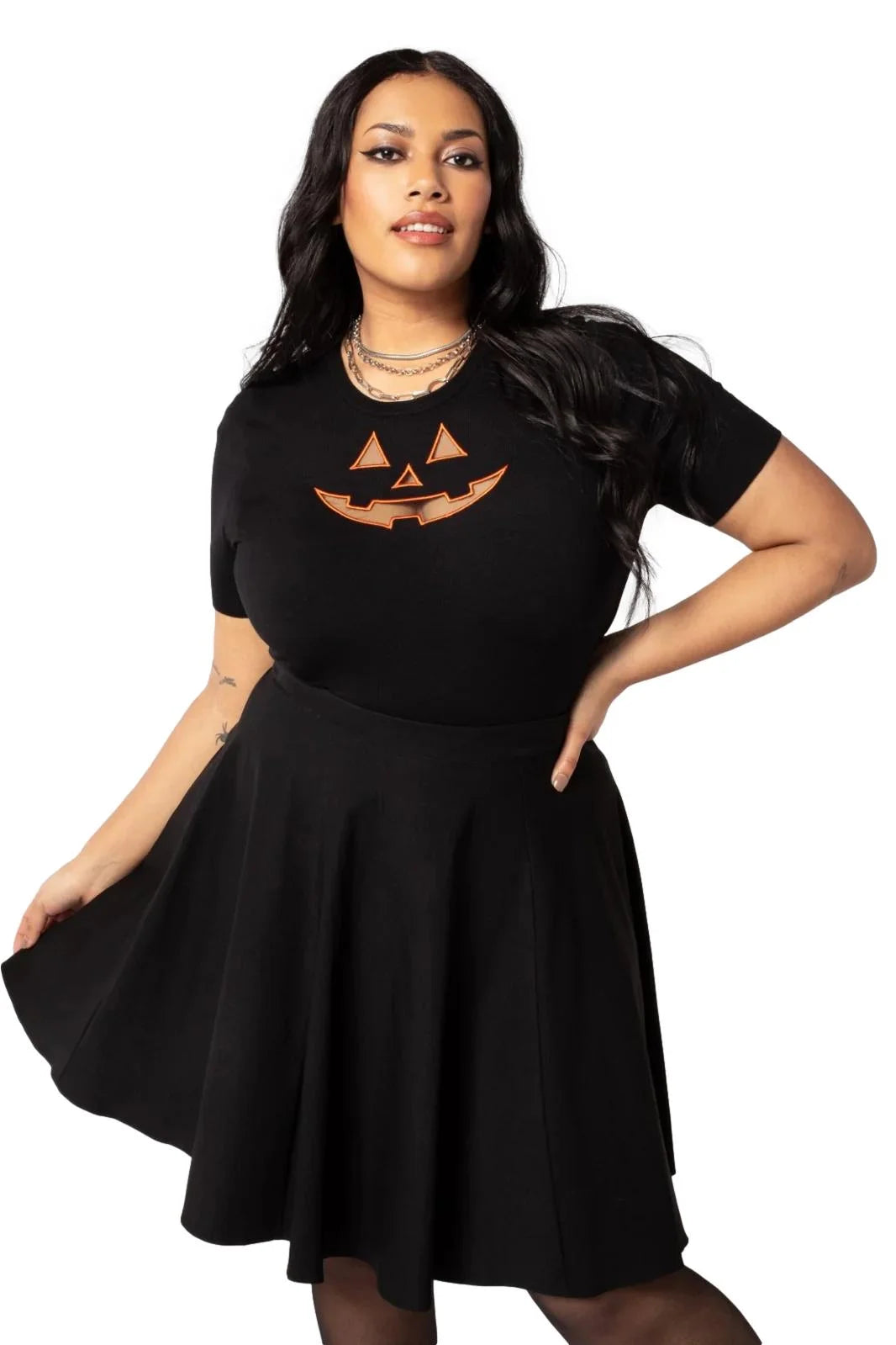 Hell Bunny Jack-O-Lantern Top - Gothic Halloween Pumpkin | Ro Rox