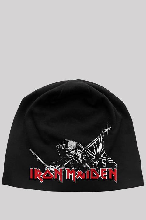 帽子 uuzuDOUBLE TROOPER BEANIE black Iron Maiden Unisex Beanie Hat: The Trooper Official Merch