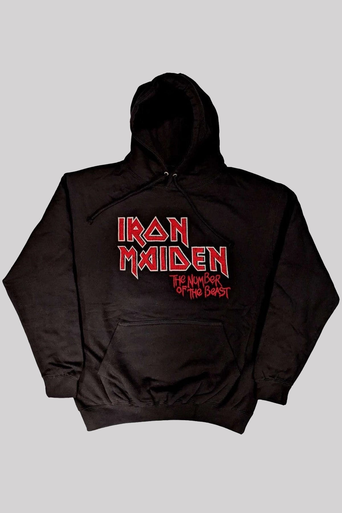 Iron Maiden Unisex Number Of The Beast Vintage Logo Faded Edge Album Hoodie
