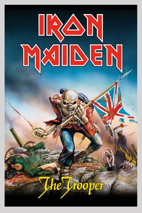 IRON MAIDEN ポスター The Trooper 1984年 Iron Maiden Textile Poster: The Trooper Wall Art Flag Decor | Ro Rox
