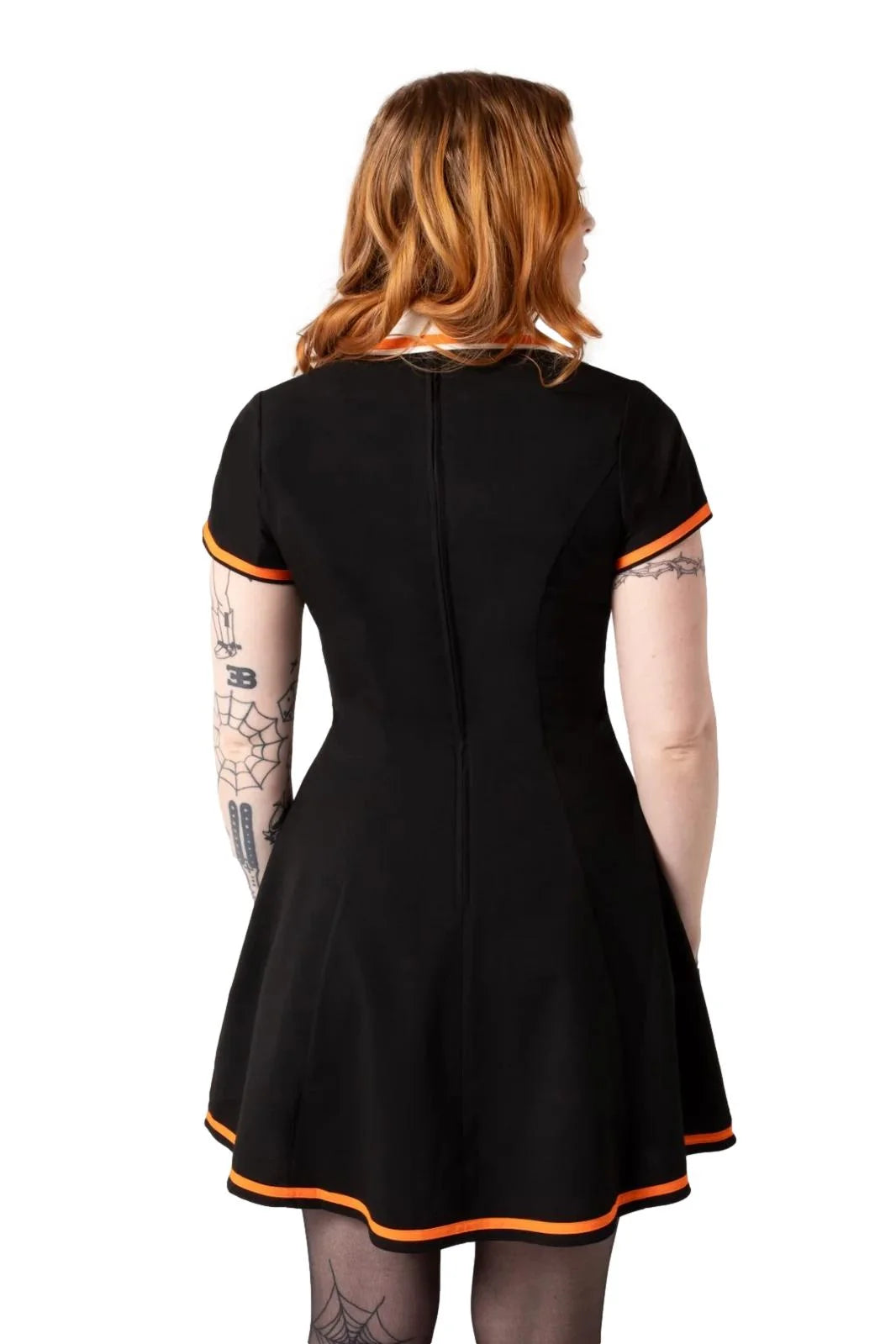 Hell Bunny Jack-O-Lantern Skater Dress Pumpkin Embroidery