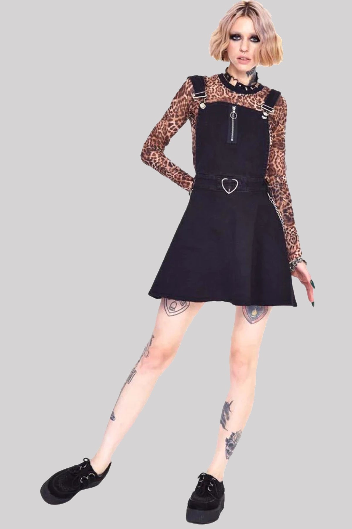 Jawbreaker Love Me Right Dungaree Style Gothic Dress