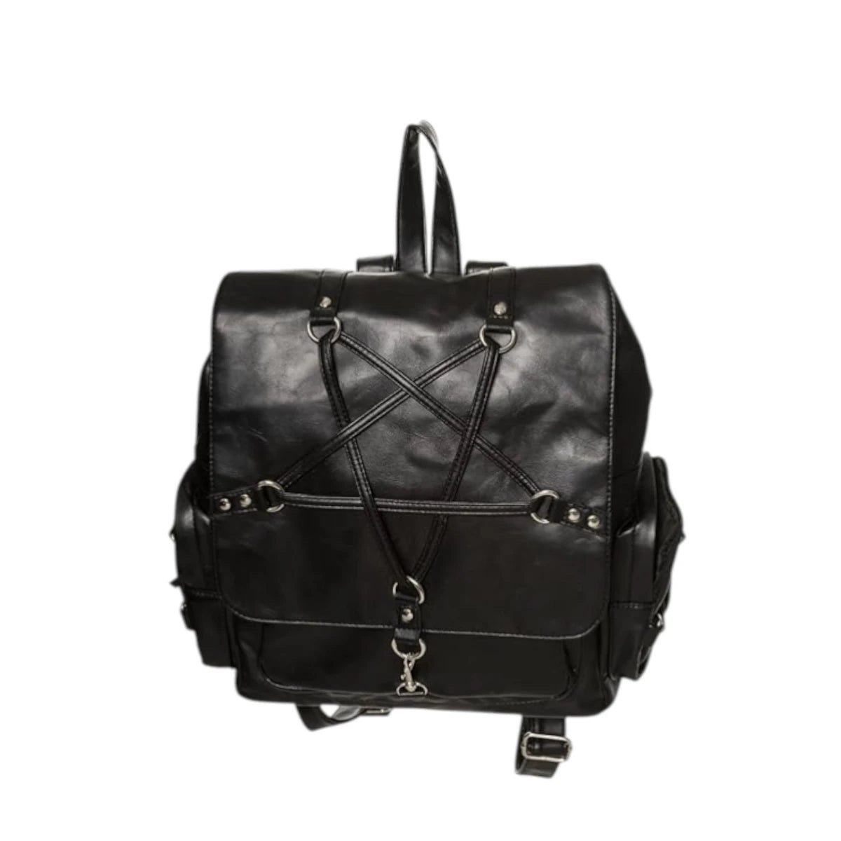 Banned Jamie Black Backpack Gothic Pentagram Punk Heart Bag