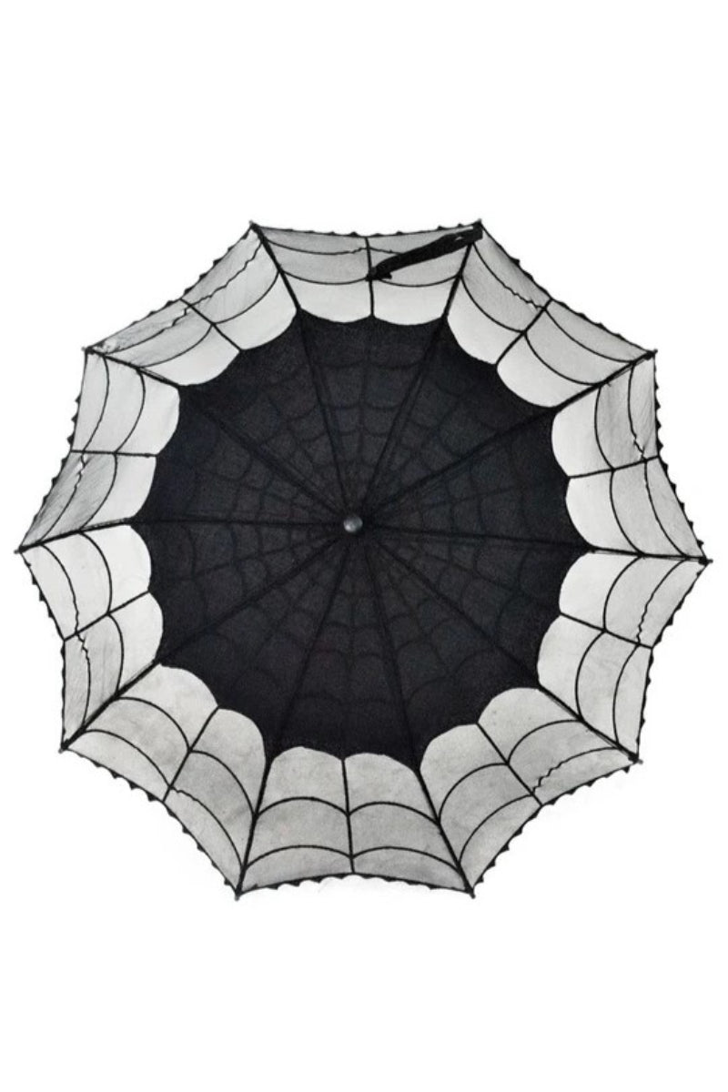 Kreepsville 666 Spiderweb Lace Parasol